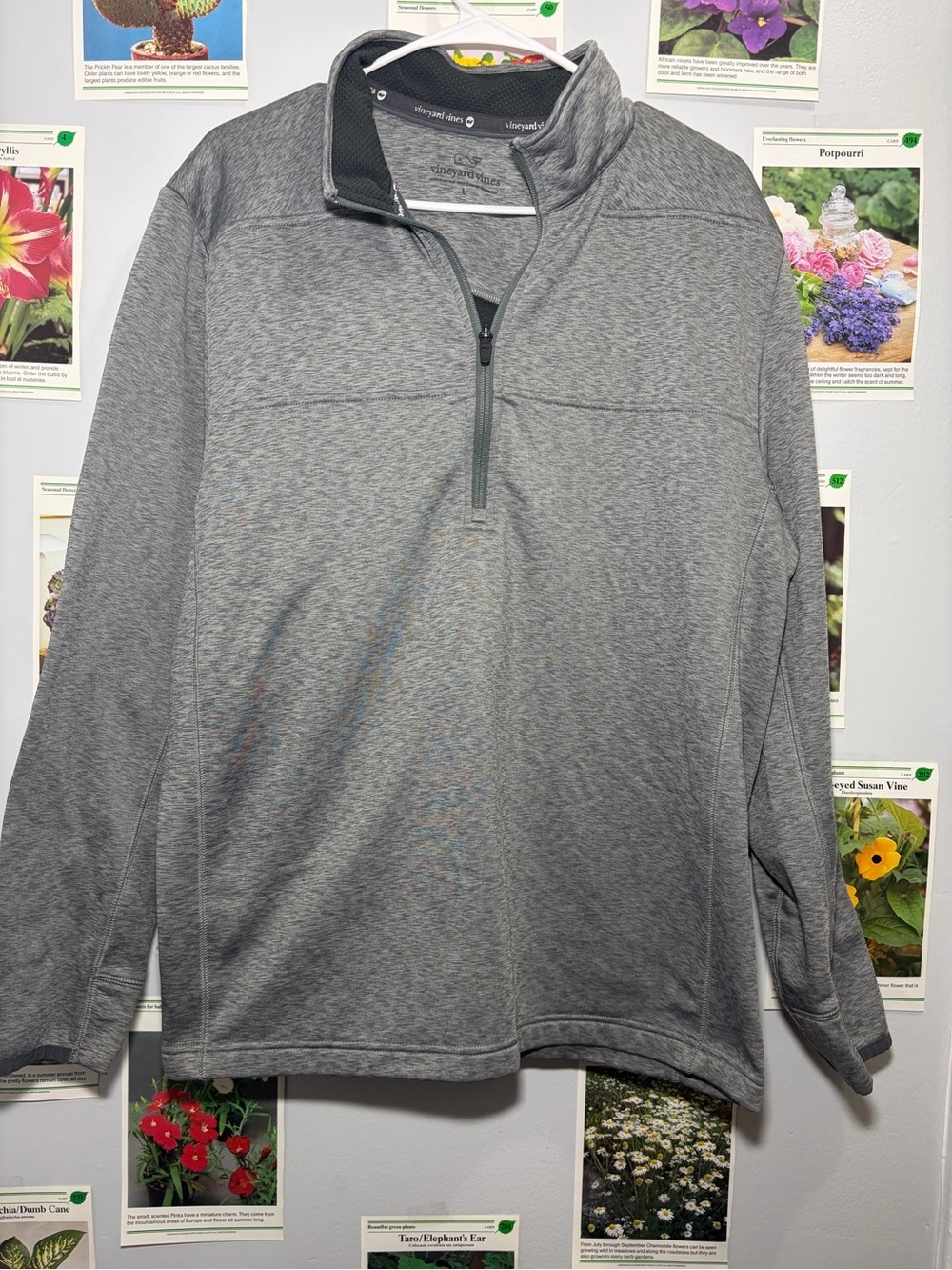 Vineyard Vines Heather Gray Quarter-Zip Pullover